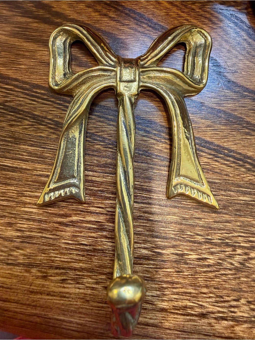 Gold Bow Wall Hook Decorative Accent